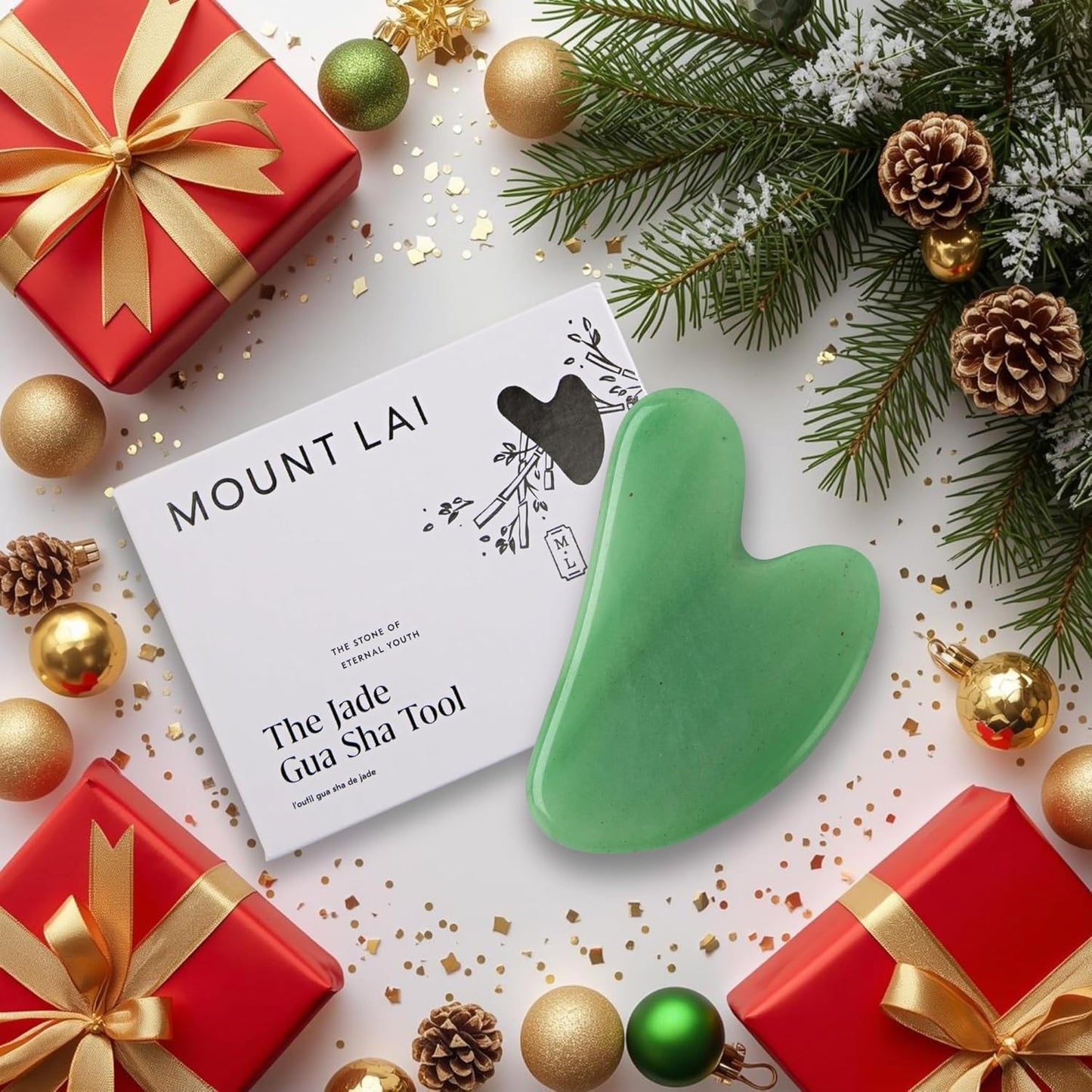 Jade Gua Sha Facial Tool – the Stone of Eternal Youth – 100% Genuine Jade Stone Face Sculpting Tool for Lymphatic Drainage, Puffiness Reduction & Timeless Radiance